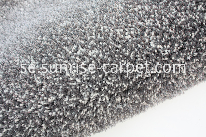 Microfiber and 150D Shagy Home Rug Carpet grey color